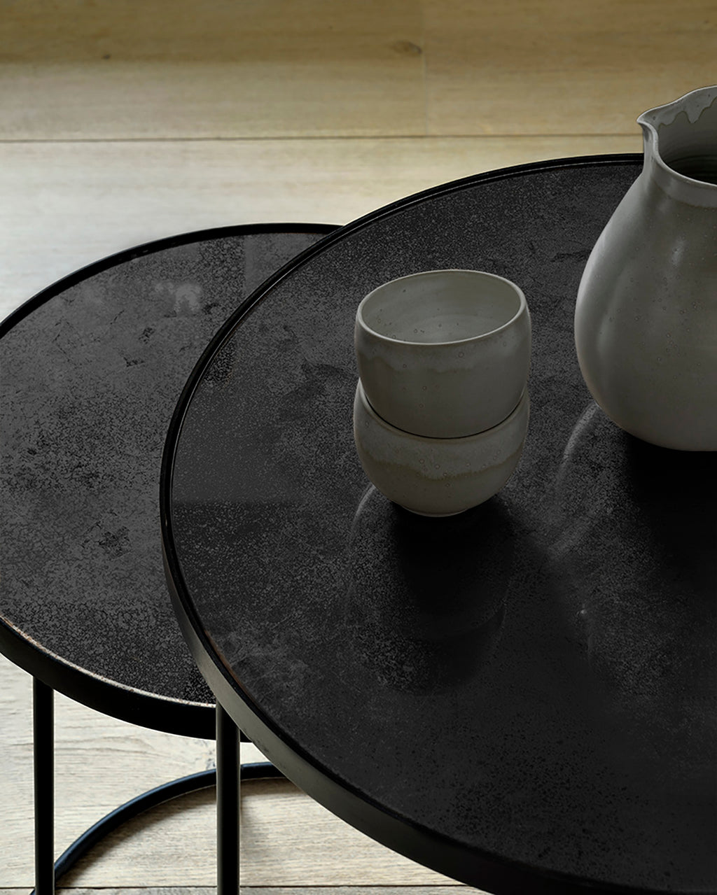 Nesting Coffee Table | Charcoal | Round | Set Of 2