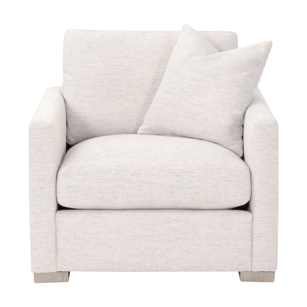 Clara Slim Arm Sofa Chair | Performance Stone Basketweave