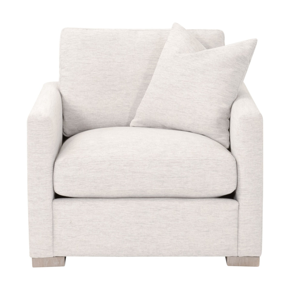 Clara Slim Arm Sofa Chair | Performance Stone Basketweave