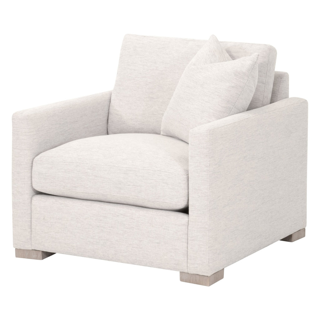 Clara Slim Arm Sofa Chair | Performance Stone Basketweave
