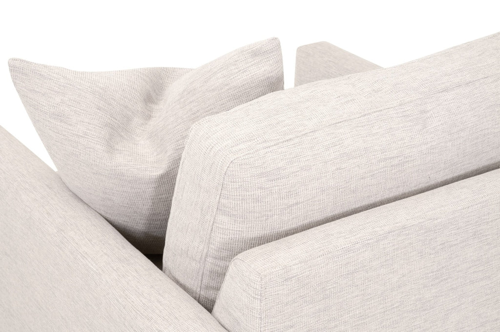 Clara Slim Arm Sofa Chair | Performance Stone Basketweave