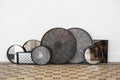 Slice Tray | Varnished Wood | Black | Round | Xl