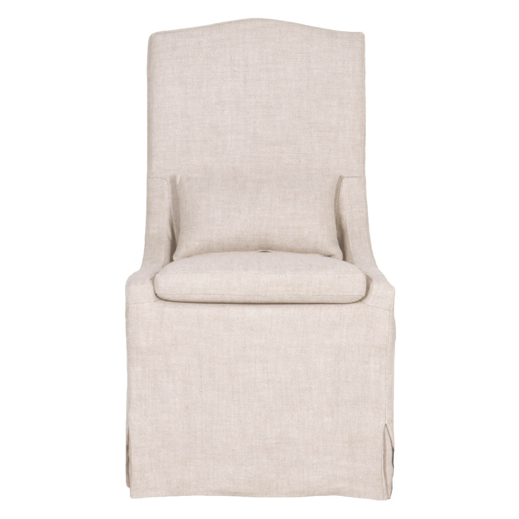 Colette Slipcover Dining Chair, Set of 2 | Performance Bisque French Linen