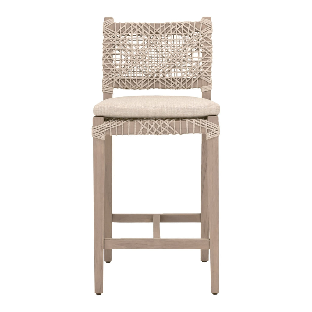 Costa Outdoor Counter Stool | Oat Flat Rope