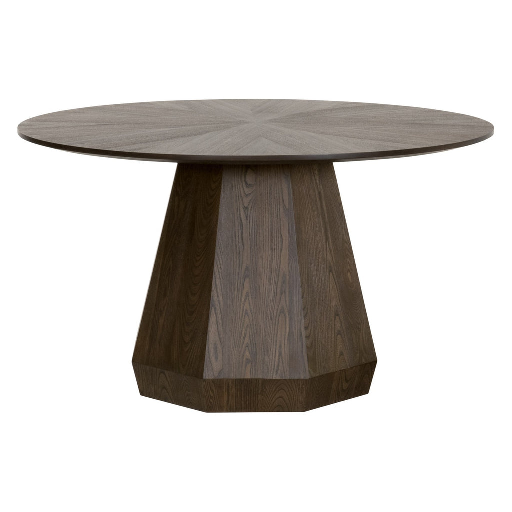 Coulter 54" Round Dining Table | Burnished Brown