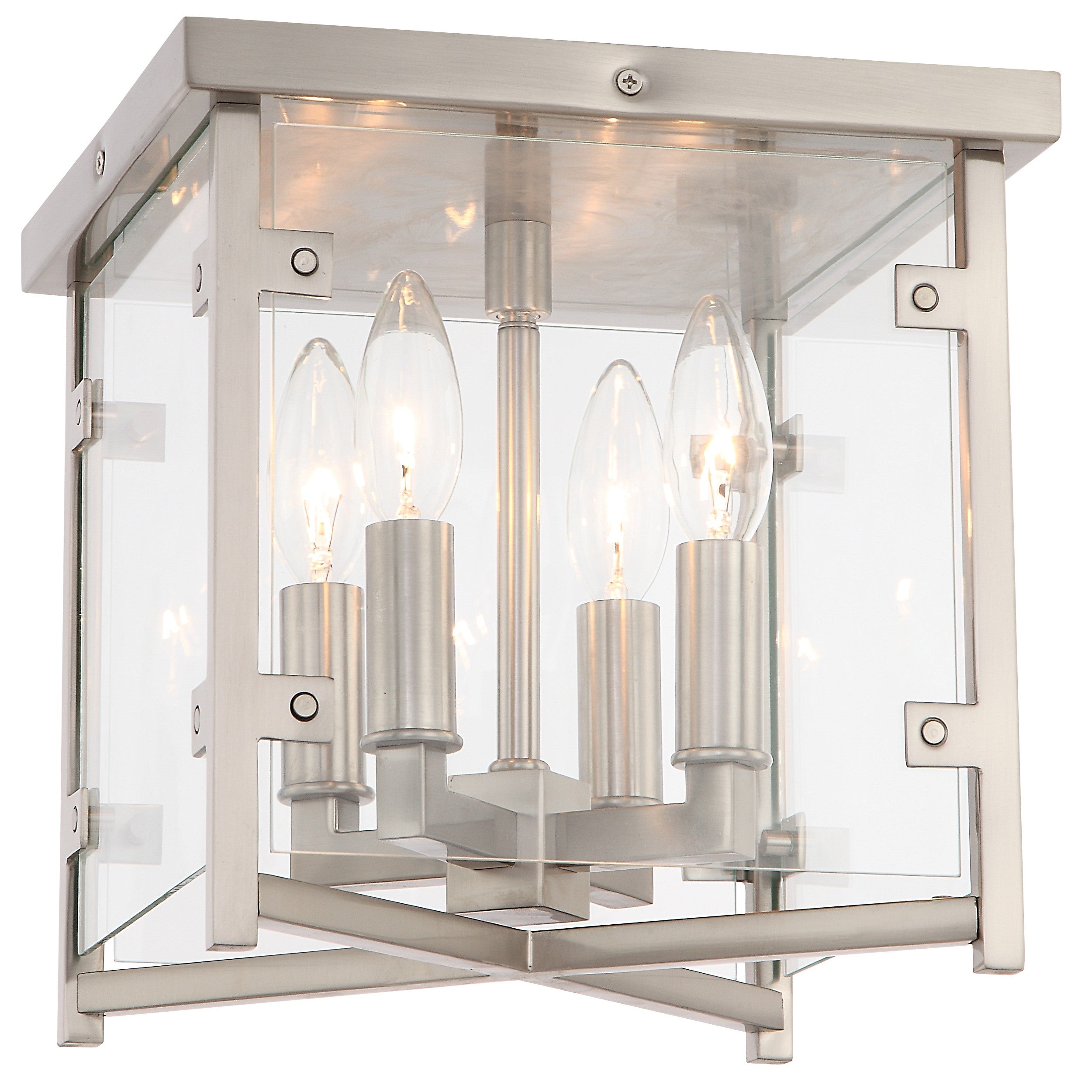 Danbury 10'' Brushed Nickel Flush Mount