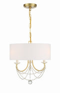 Delilah 15.75'' Aged Brass Chandelier