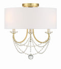 Delilah 15.75'' Aged Brass Semi Flush Mount