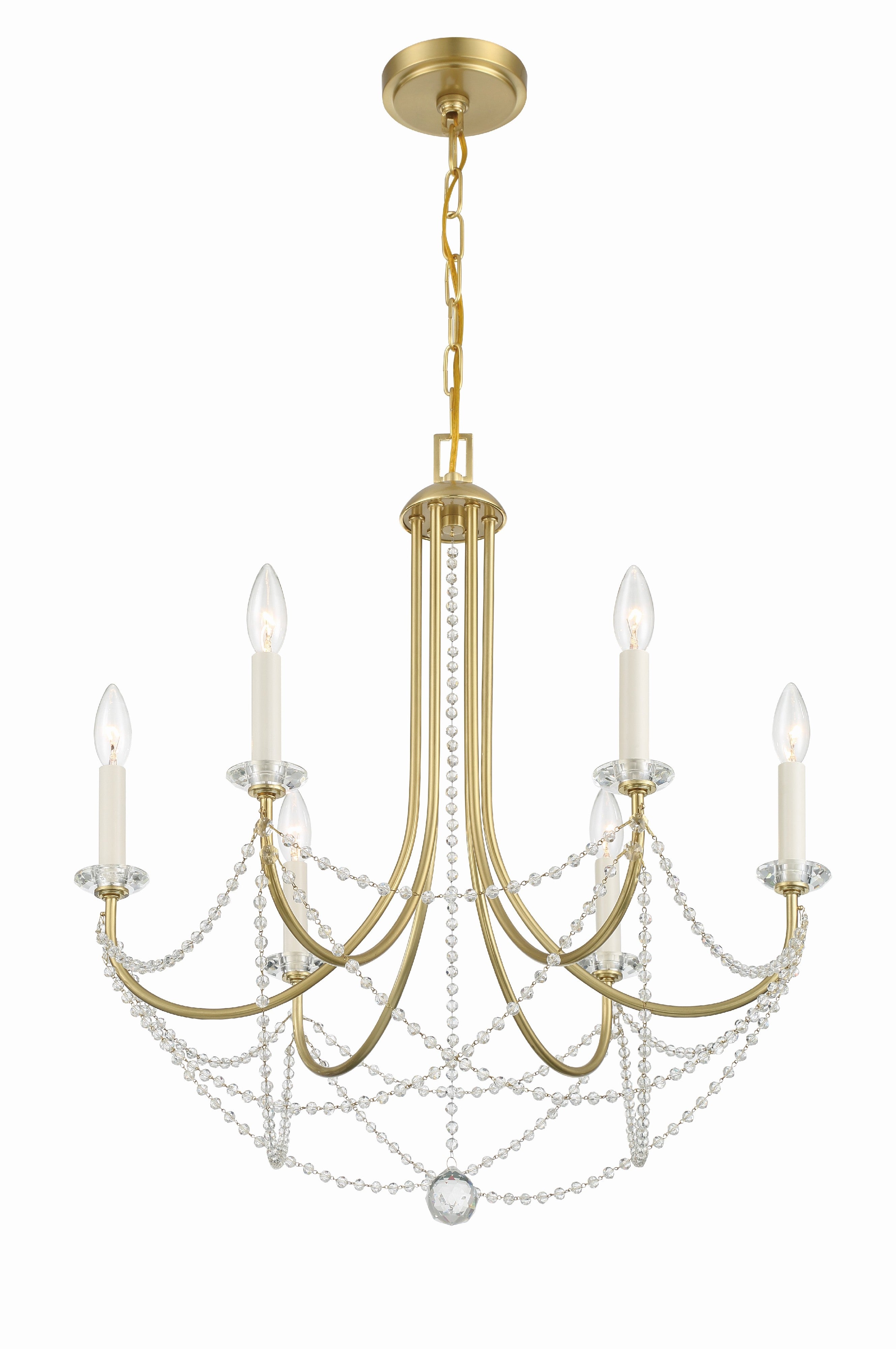 Delilah 24'' Aged Brass Chandelier