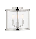 Libby Langdon Devon 11.75'' Polished Nickel Semi Flush Mount