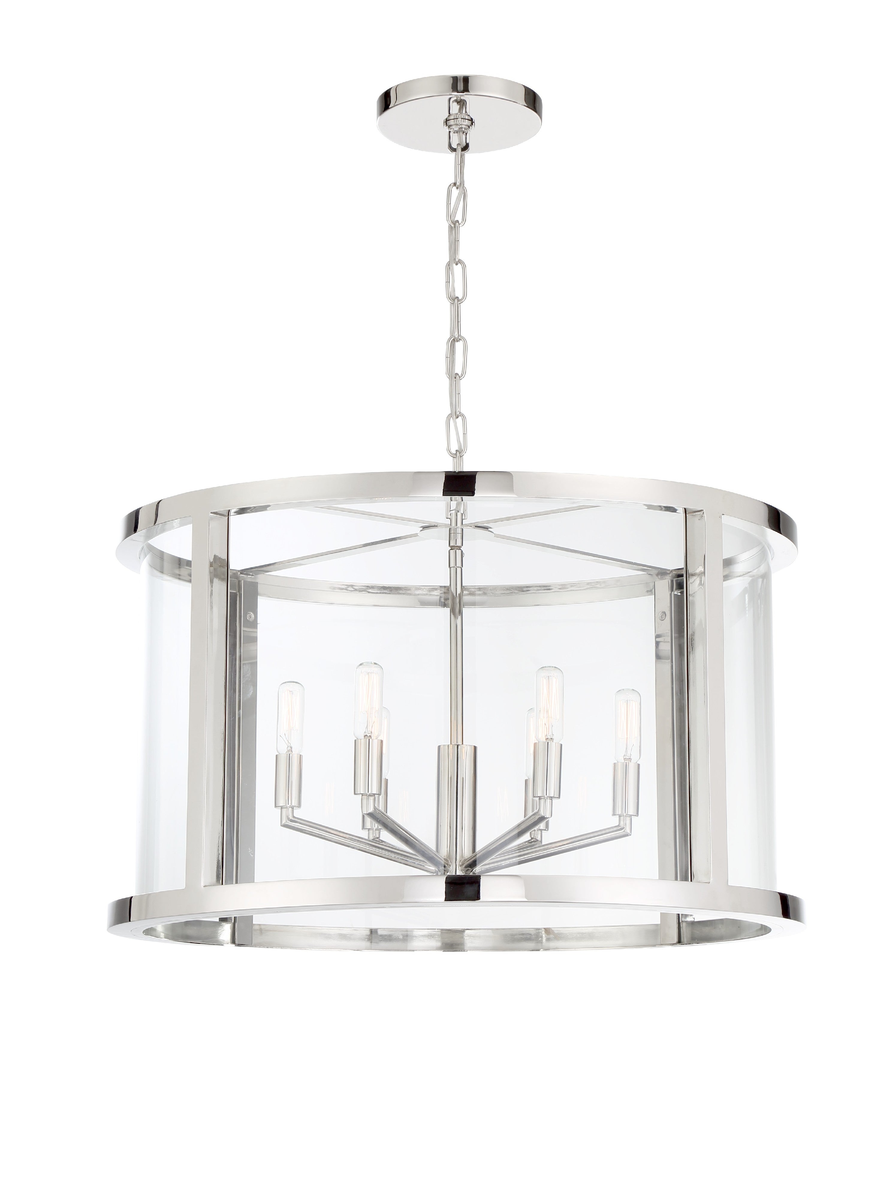 Libby Langdon Devon 24'' Polished Nickel Chandelier