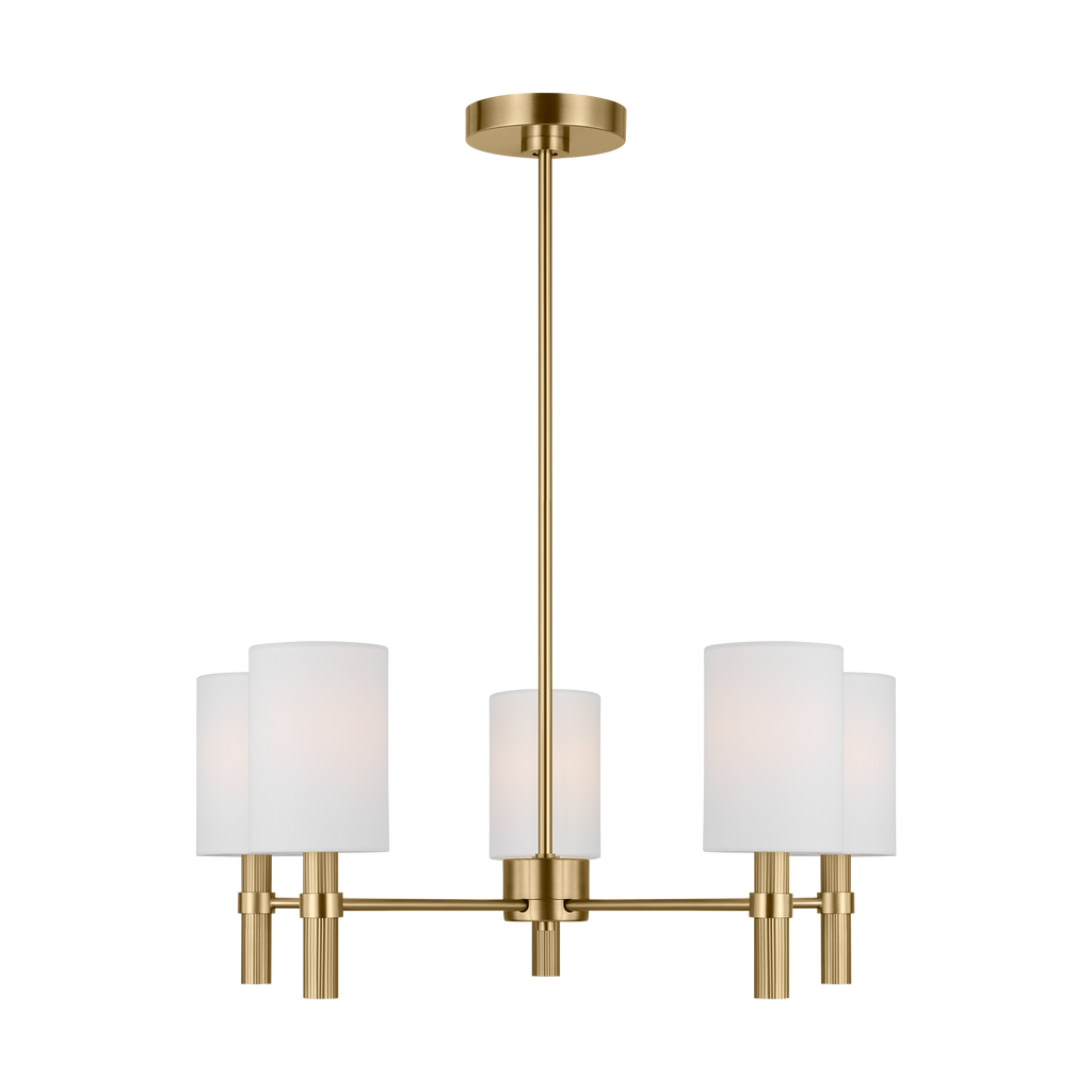 Manor Medium Chandelier Satin Brass