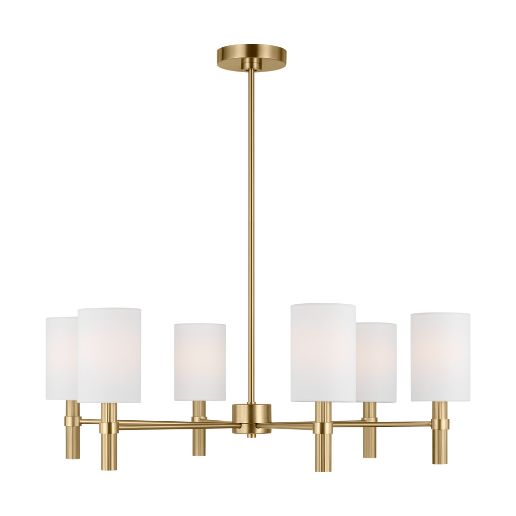 Manor Large Chandelier Satin Brass