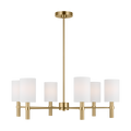 Manor Large Chandelier Satin Brass