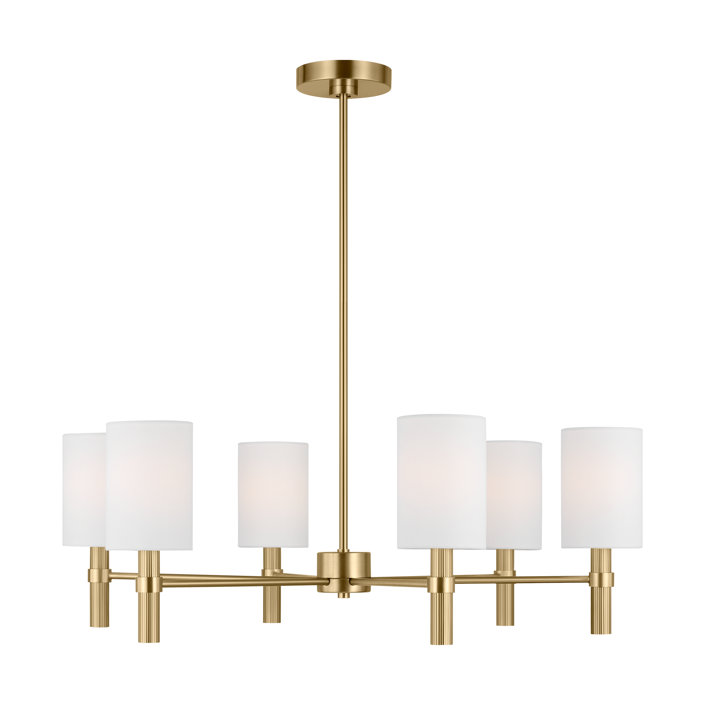 Manor Large Chandelier Satin Brass