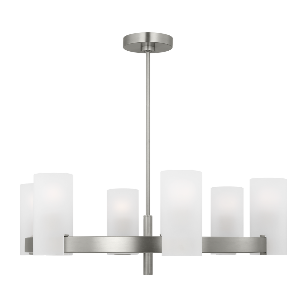 Rhode Large Chandelier Brushed Steel