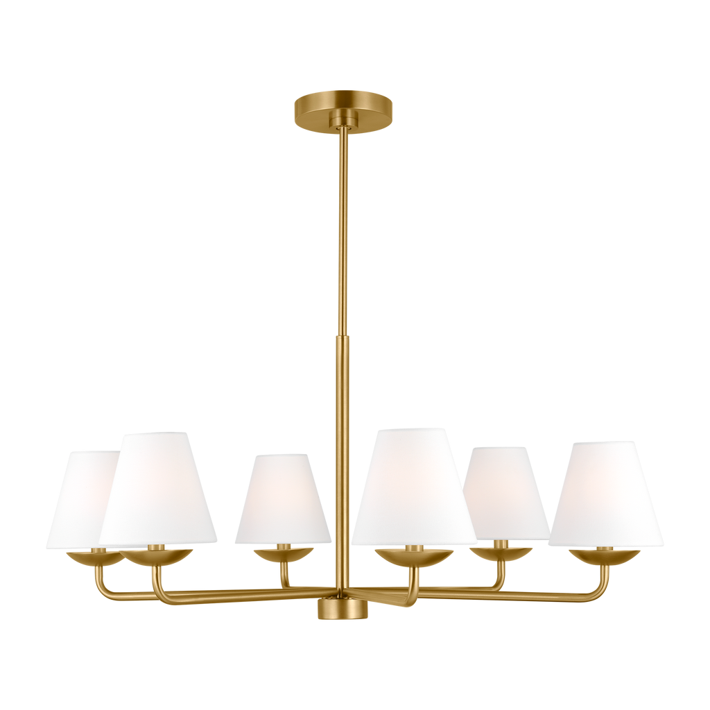 Albion Large Chandelier Satin Brass