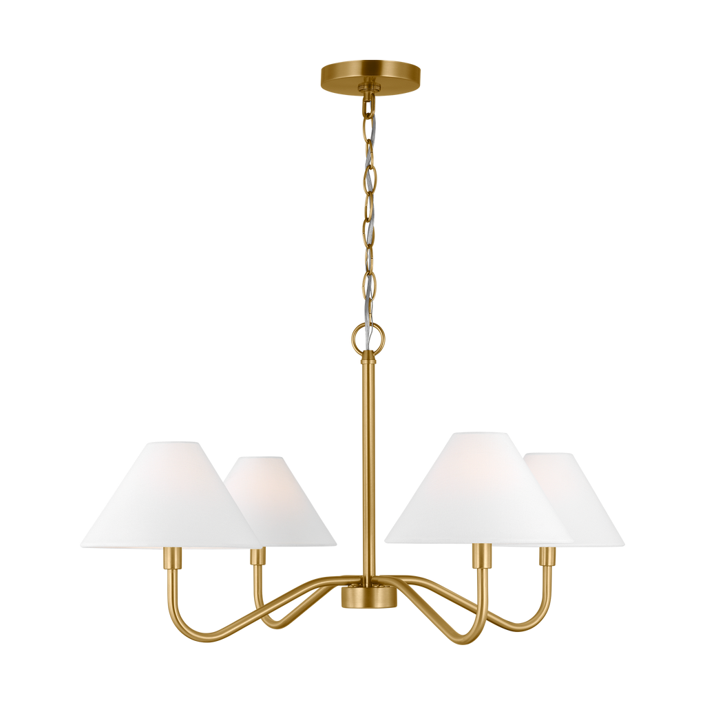 Eldon Medium Chandelier Satin Brass