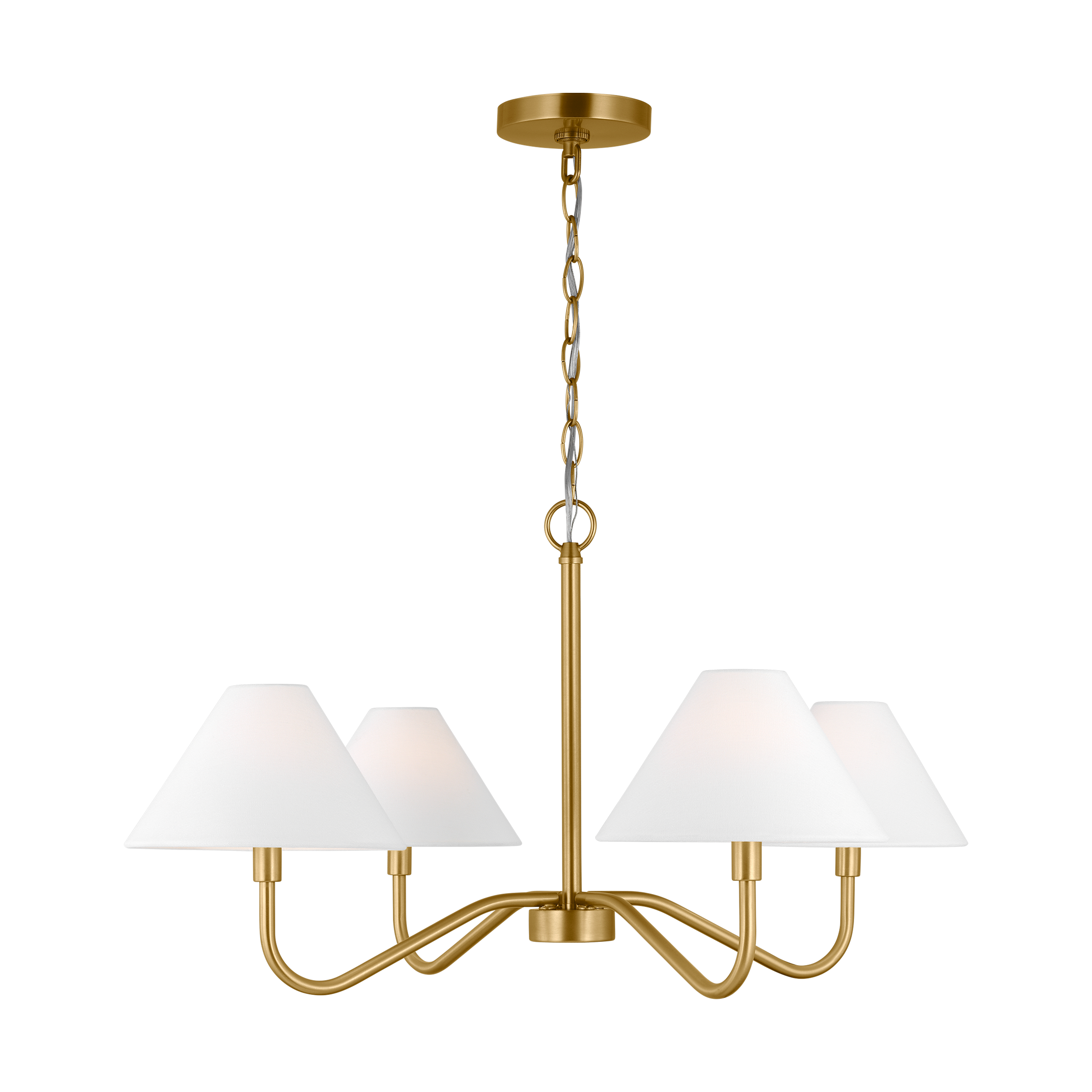 Eldon Medium Chandelier Satin Brass