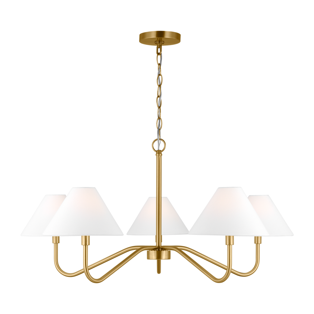 Eldon Large Chandelier Satin Brass