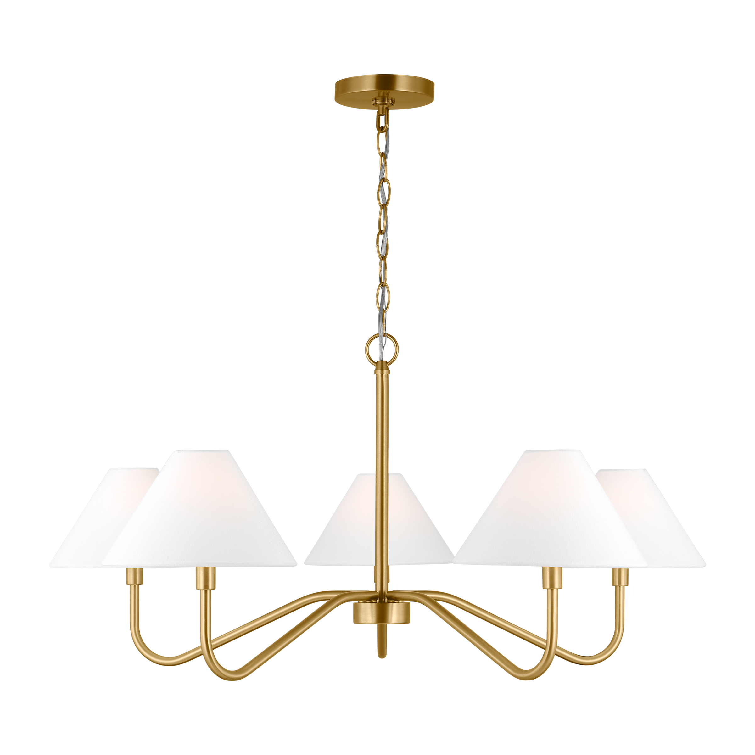 Eldon Large Chandelier Satin Brass