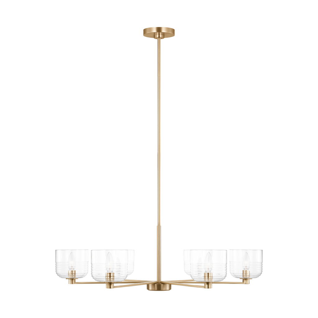 Lochdale Large Chandelier Satin Brass