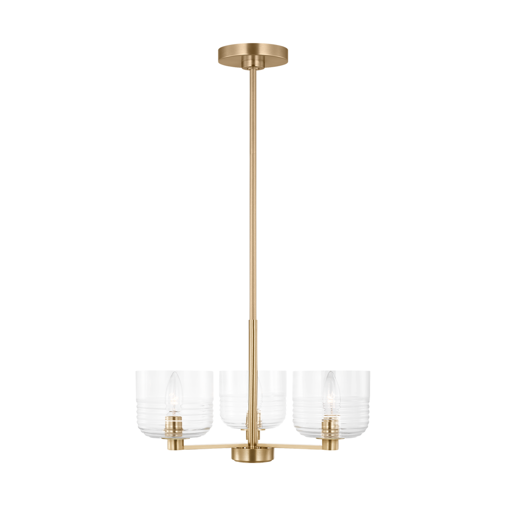 Lochdale Small Chandelier Satin Brass