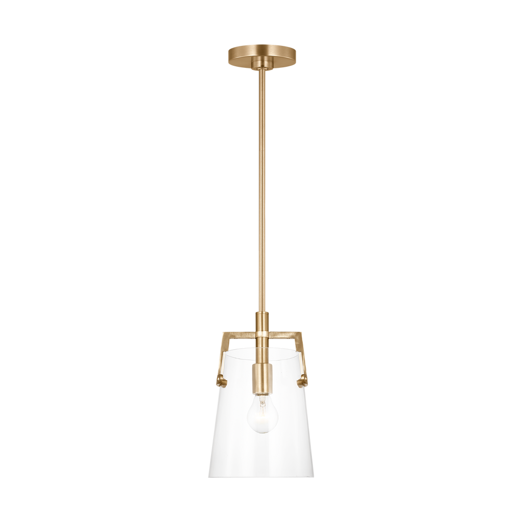 Crofton Small Pendant Satin Brass