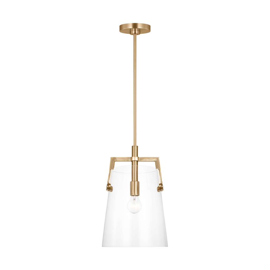 Crofton Medium Pendant Satin Brass