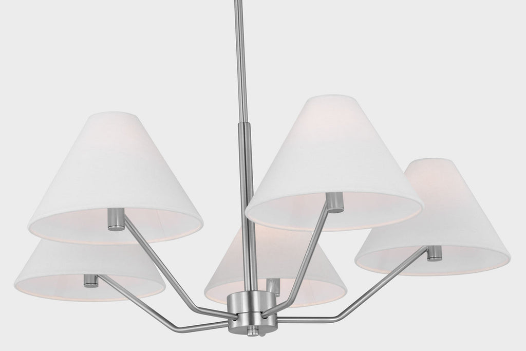 Burke Medium Chandelier Brushed Steel