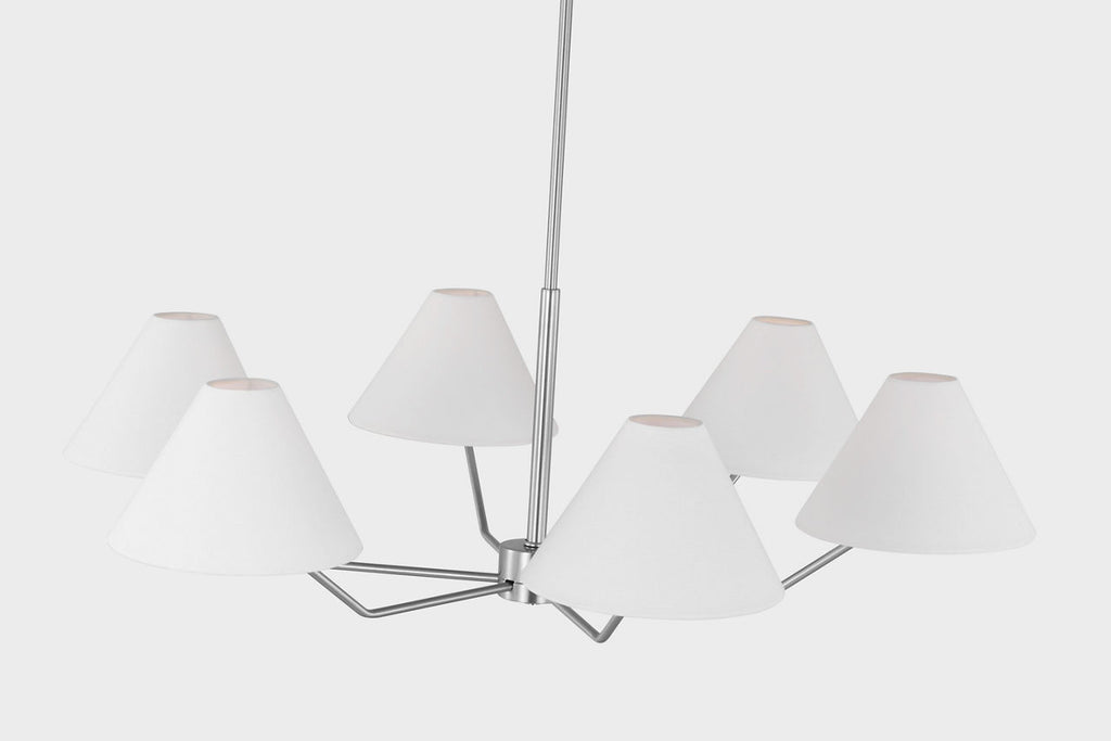 Burke Large Chandelier Brushed Steel
