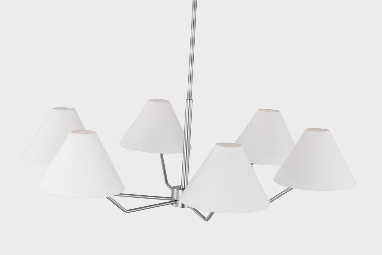 Burke Large Chandelier Brushed Steel