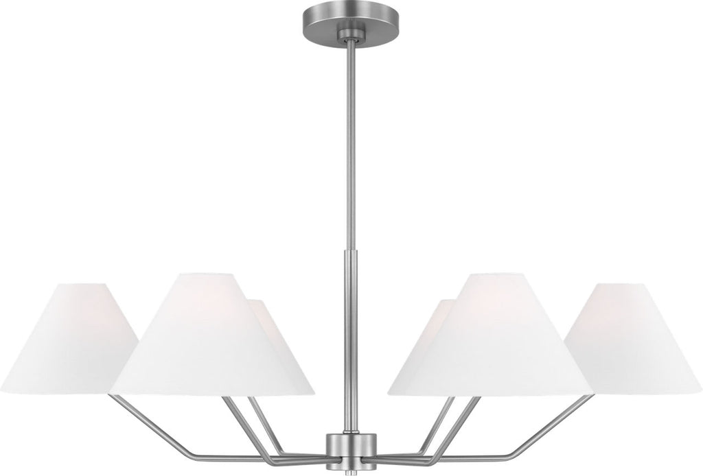 Burke Large Chandelier Brushed Steel