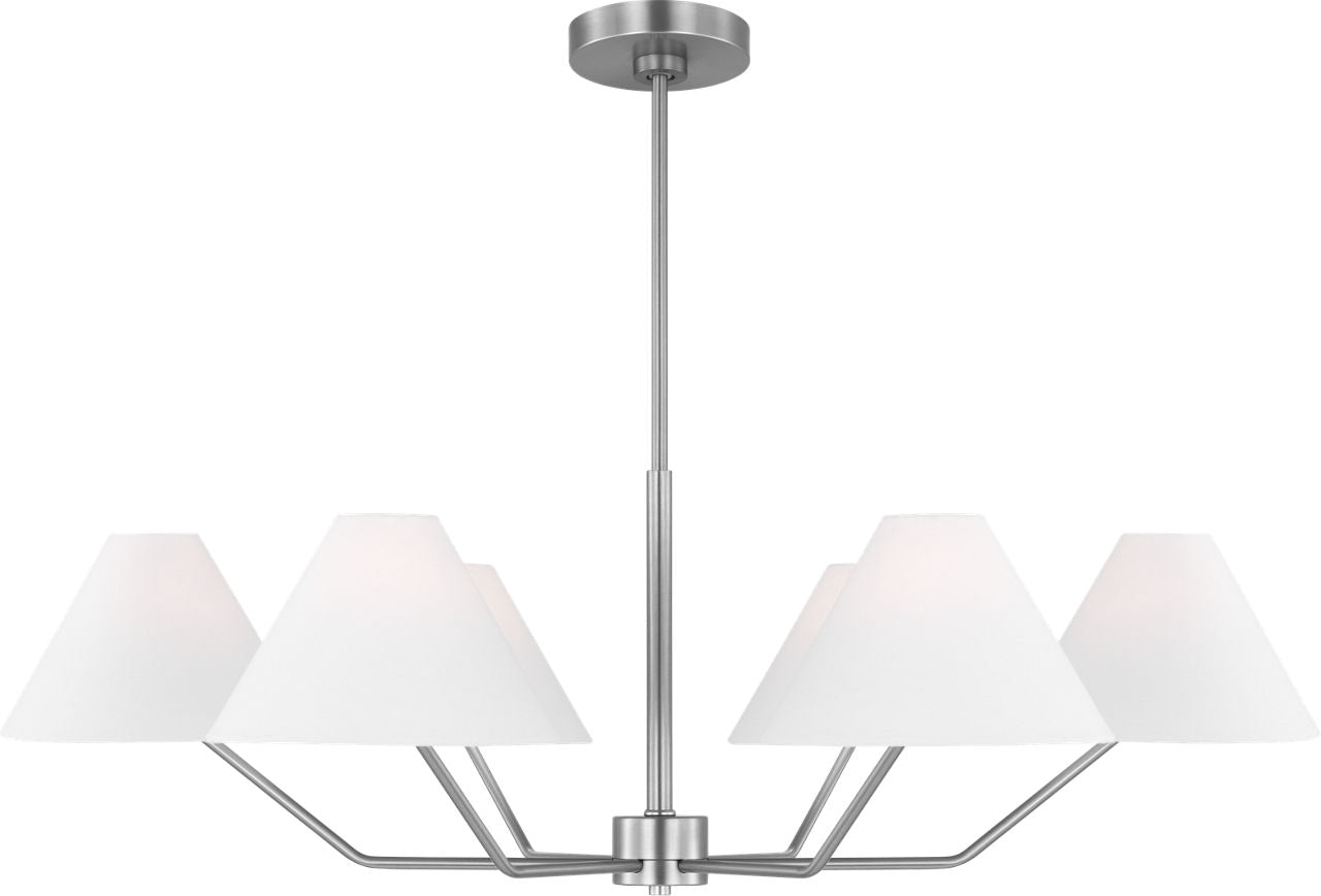 Burke Large Chandelier Brushed Steel
