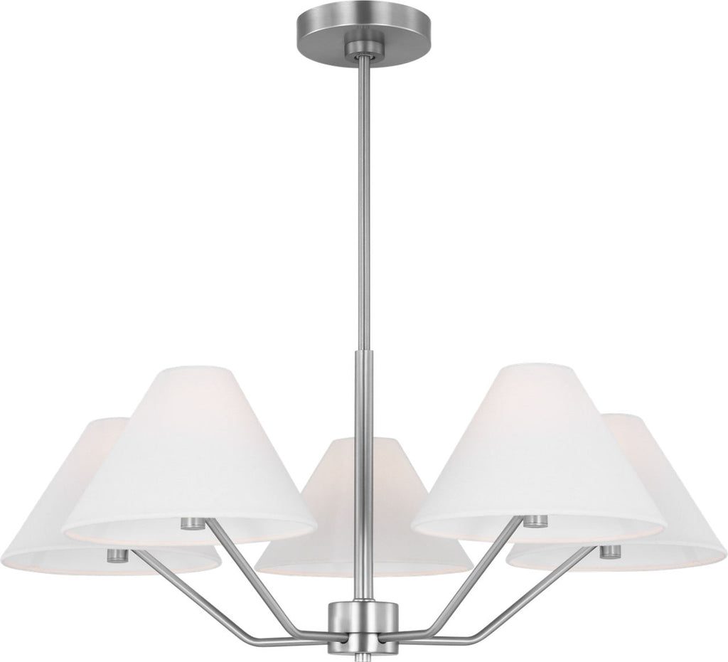 Burke Medium Chandelier Brushed Steel