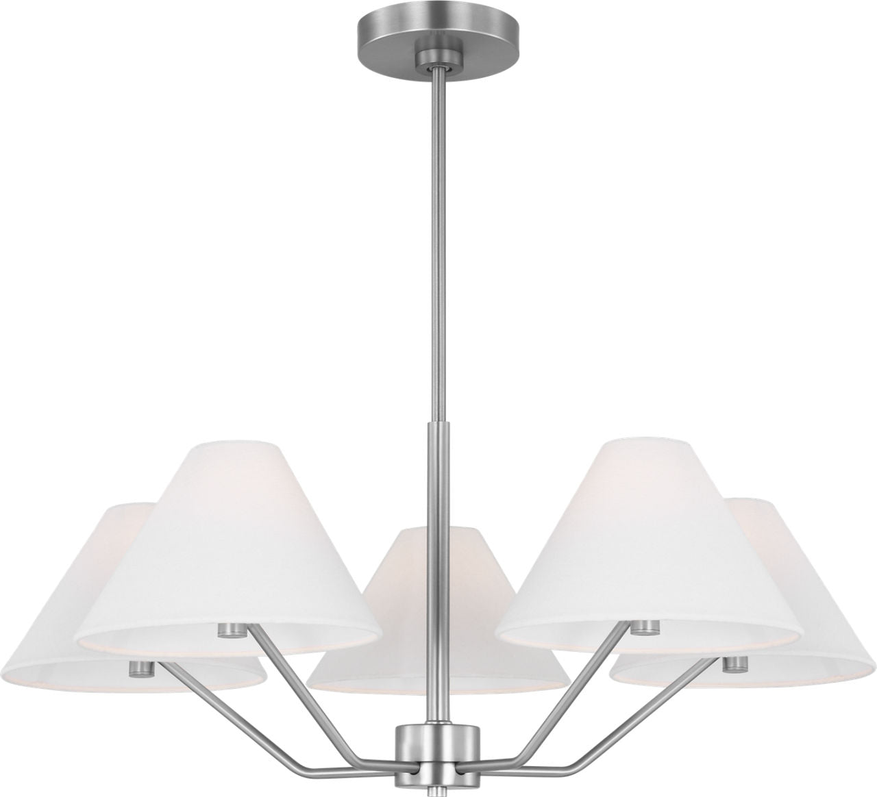 Burke Medium Chandelier Brushed Steel