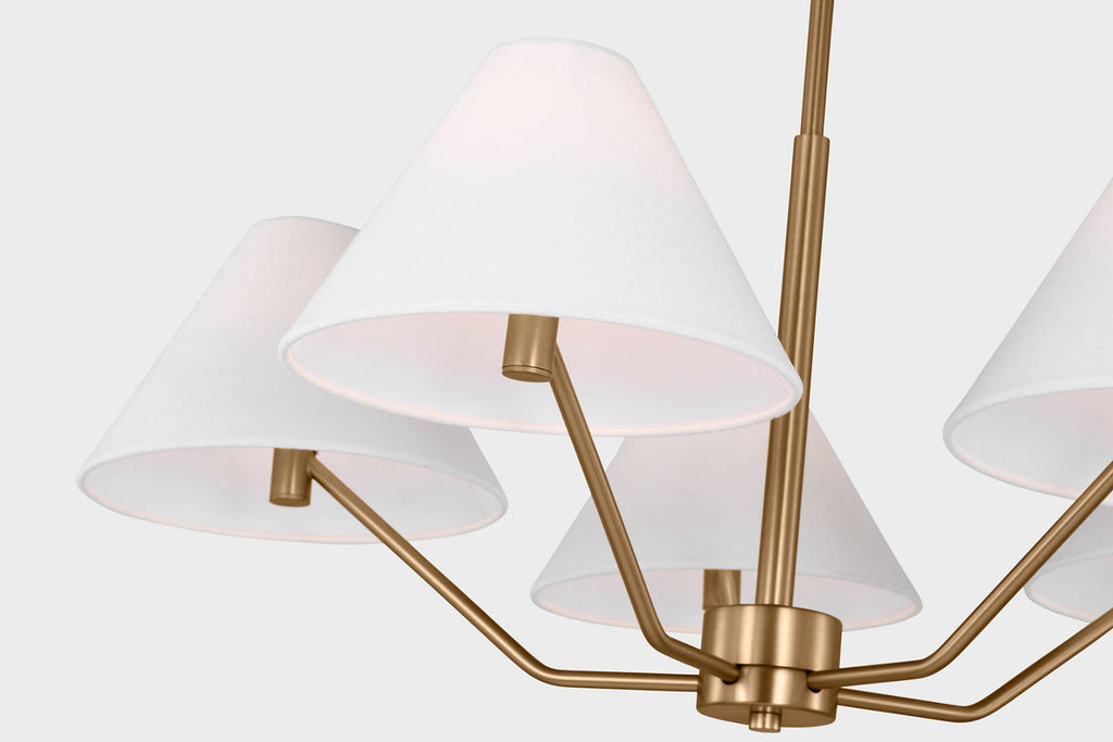 Burke Medium Chandelier Satin Brass