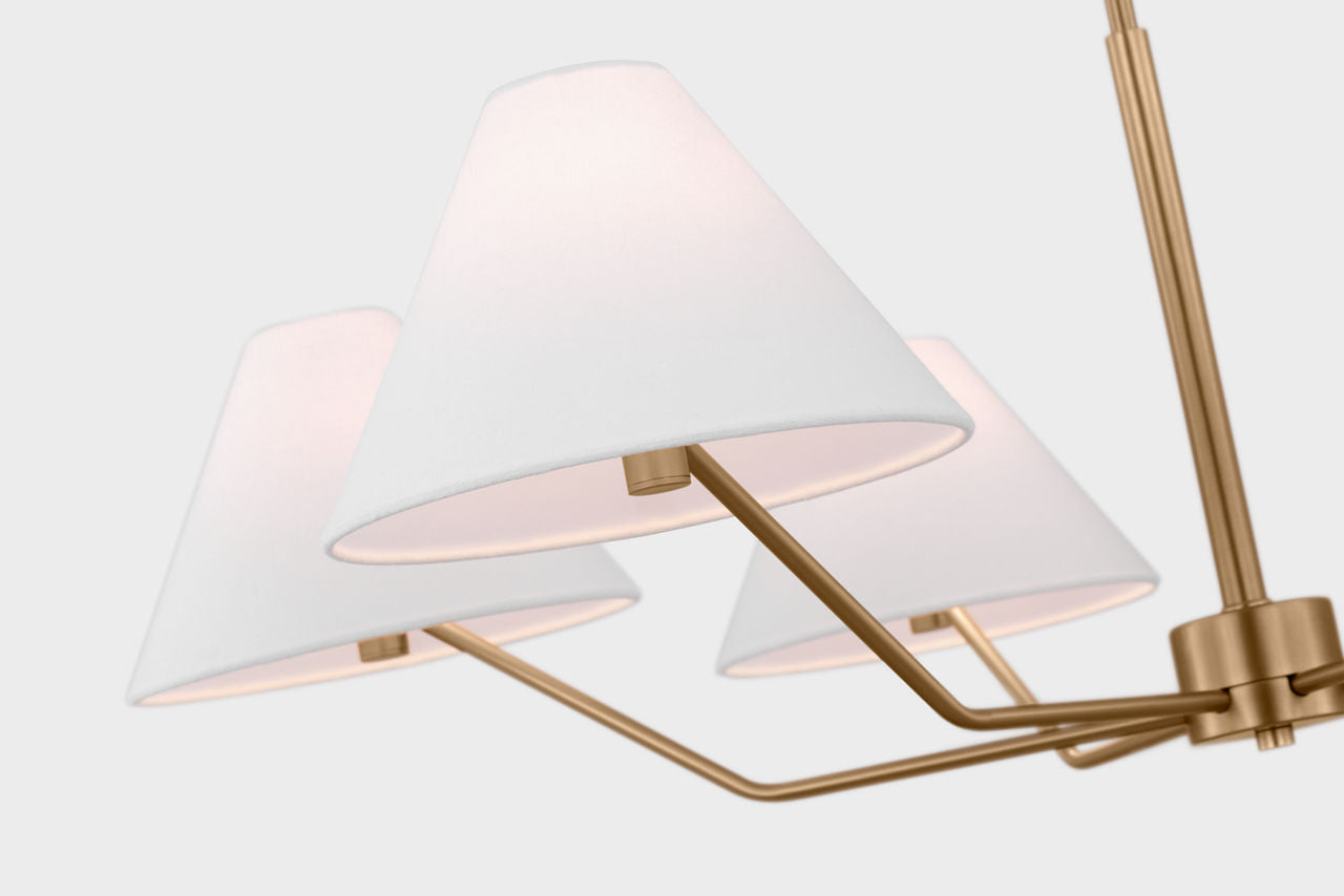 Burke Large Chandelier Satin Brass