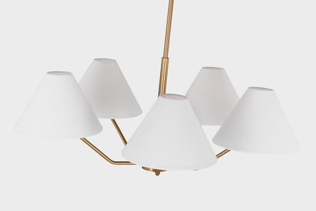 Burke Medium Chandelier Satin Brass