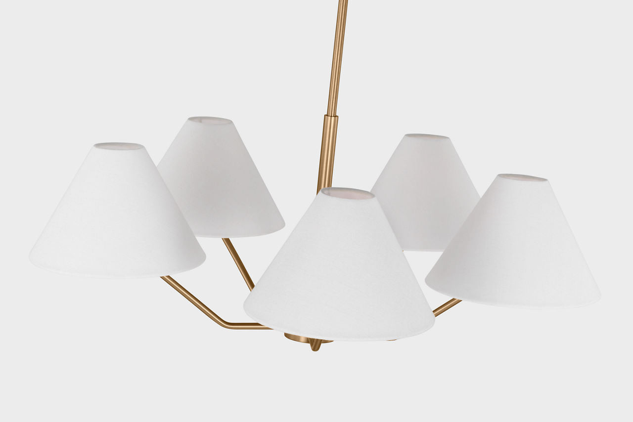 Burke Medium Chandelier Satin Brass