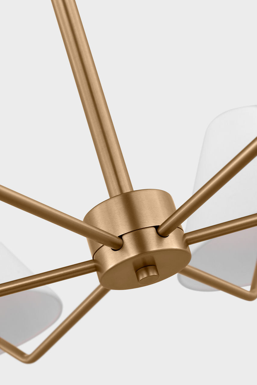 Burke Large Chandelier Satin Brass