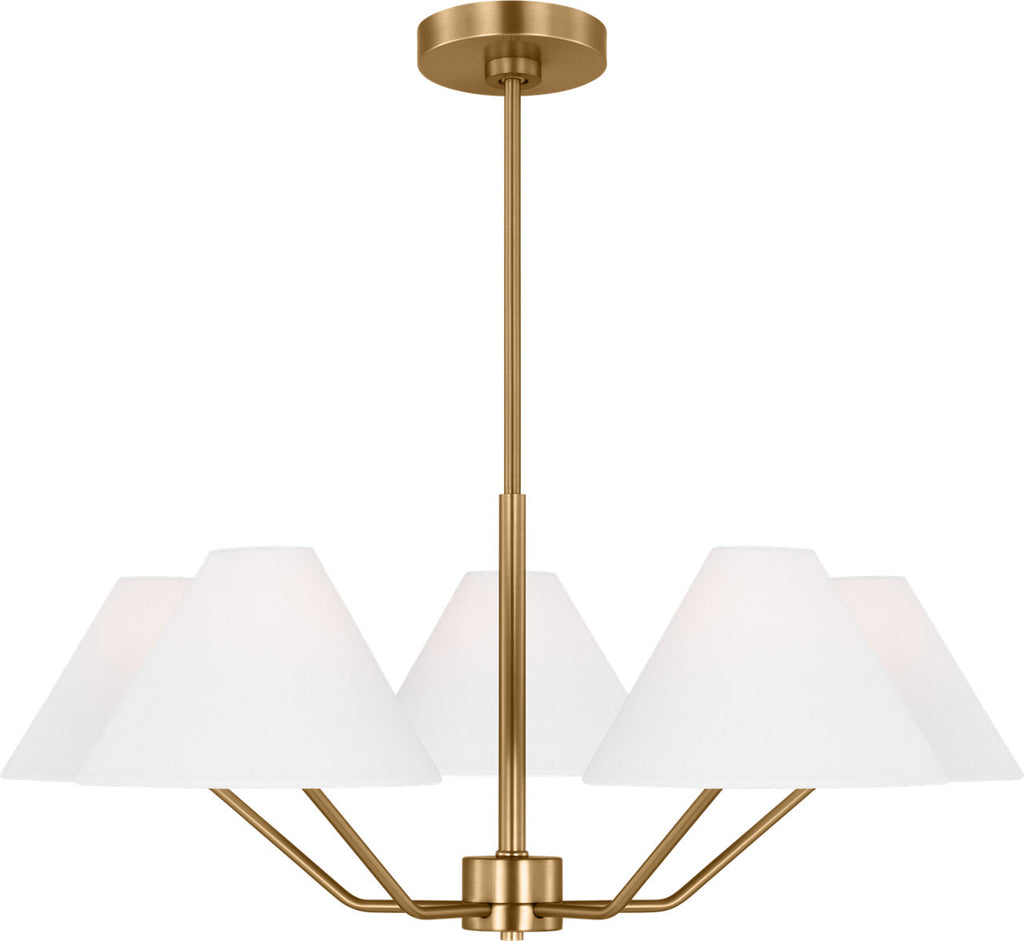 Burke Medium Chandelier Satin Brass