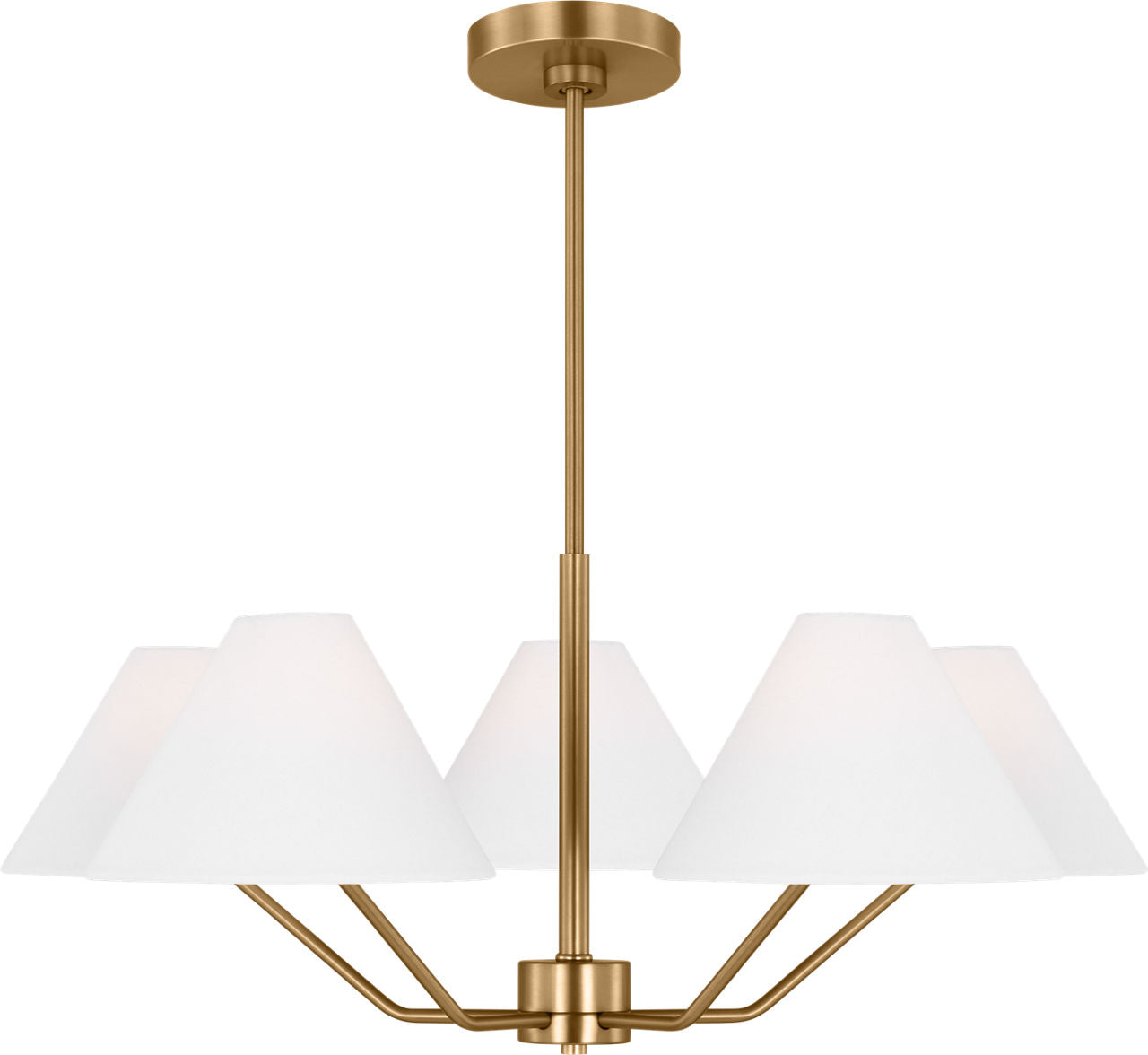 Burke Medium Chandelier Satin Brass