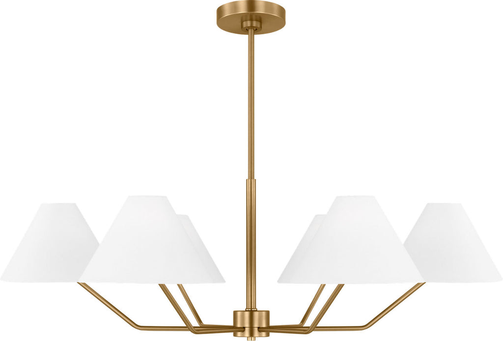Burke Large Chandelier Satin Brass