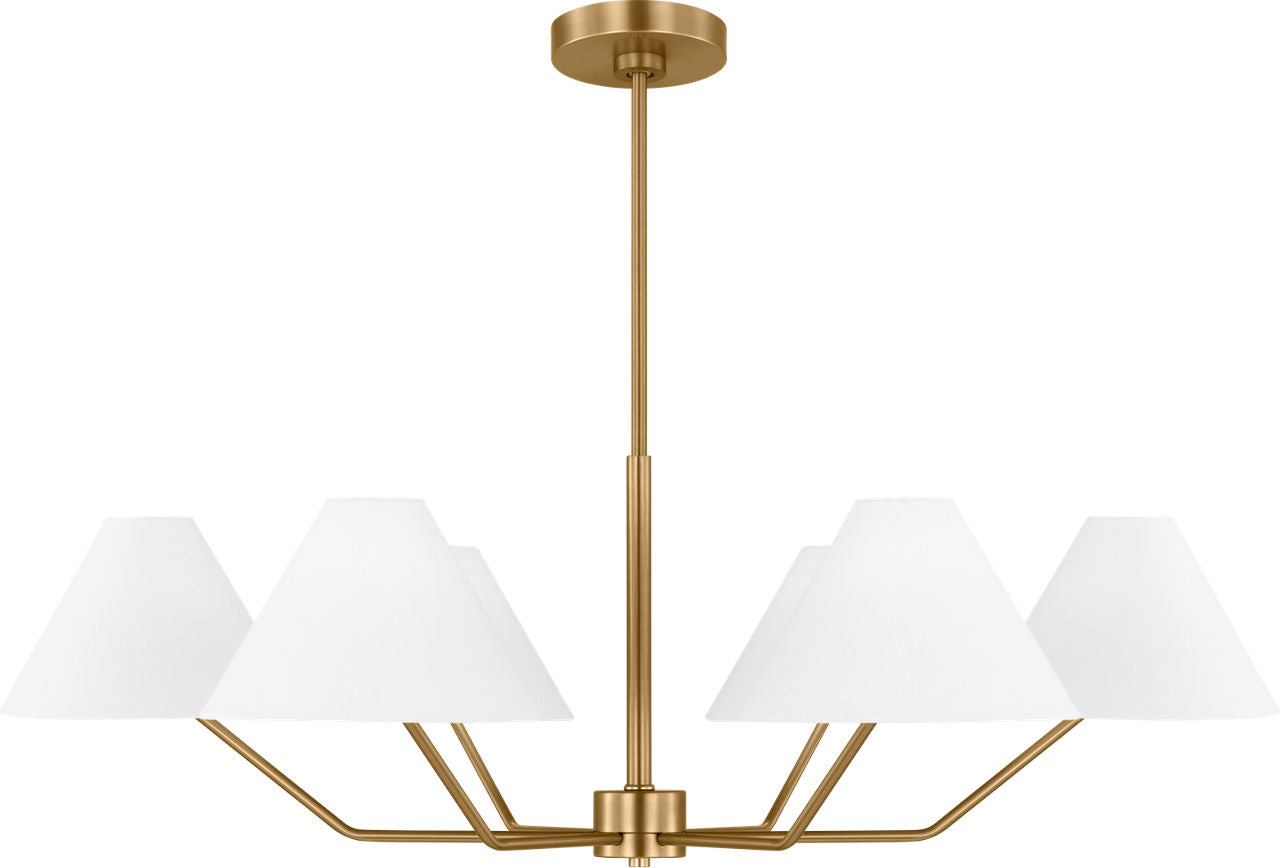 Burke Large Chandelier Satin Brass