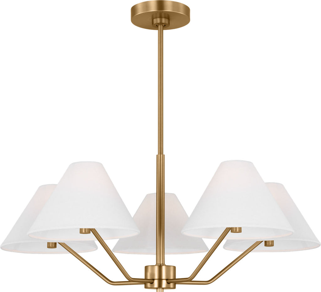 Burke Medium Chandelier Satin Brass