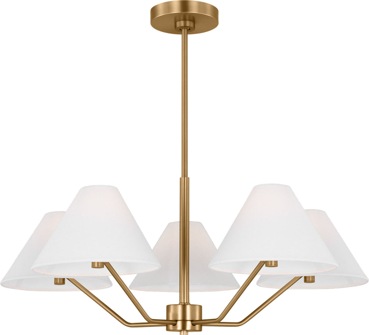 Burke Medium Chandelier Satin Brass
