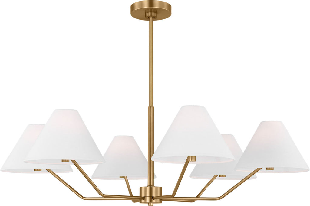 Burke Large Chandelier Satin Brass
