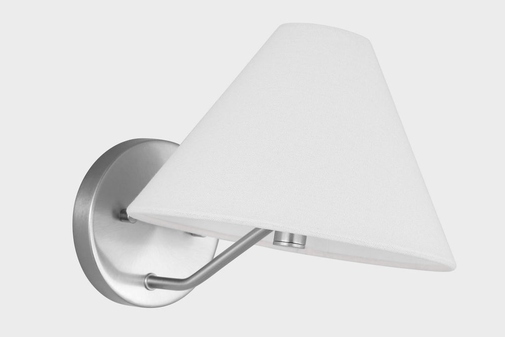 Burke Medium Sconce Brushed Steel