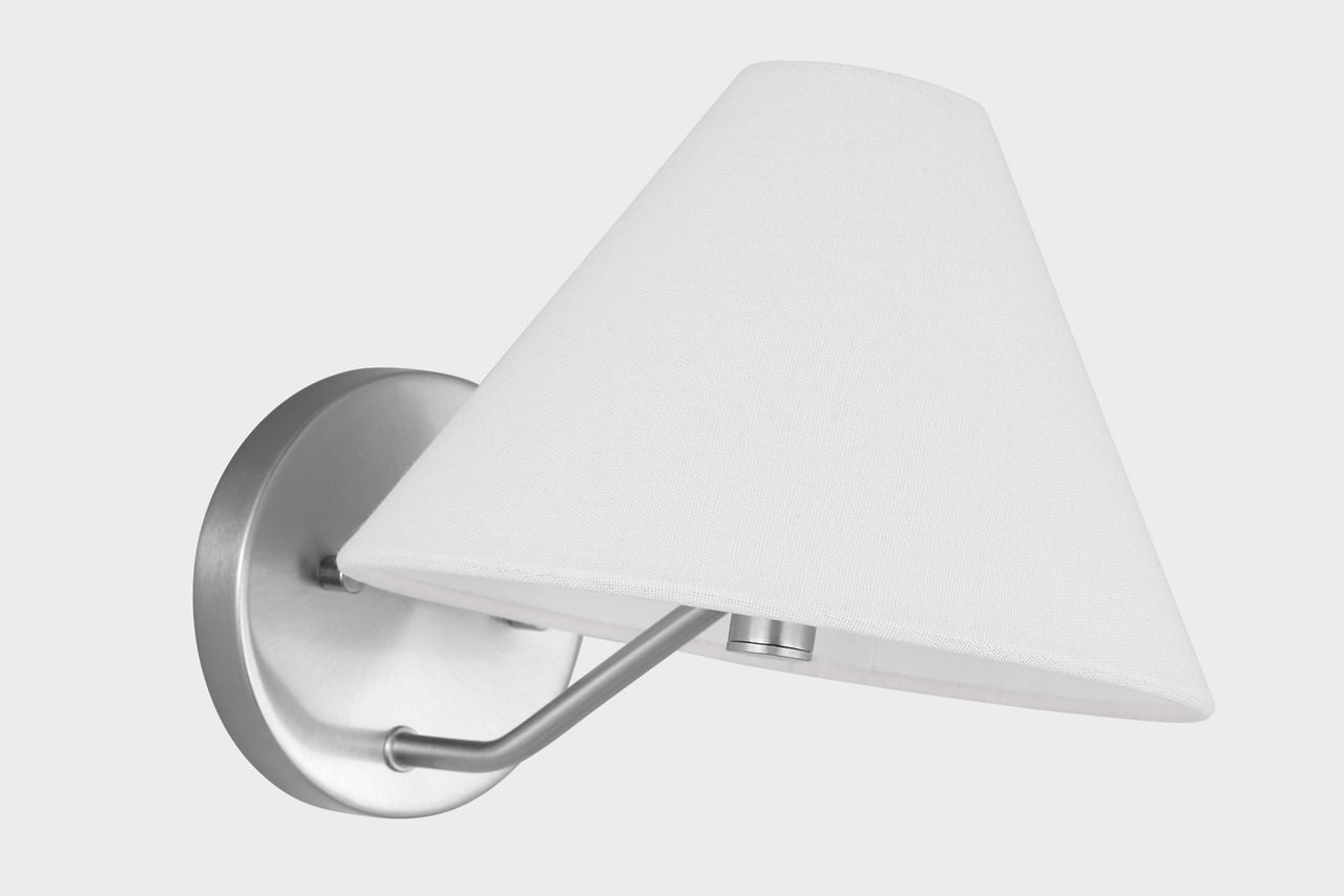 Burke Medium Sconce Brushed Steel